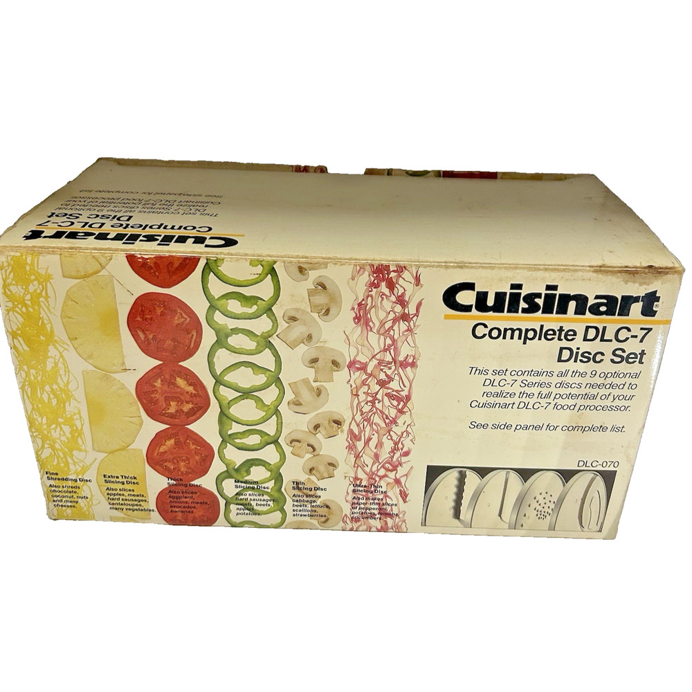 Cuisinart Food Processor Complete DLC-7, 9 Disc Set DLC-070 Made In JAPAN